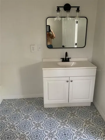 a bathroom with a sink