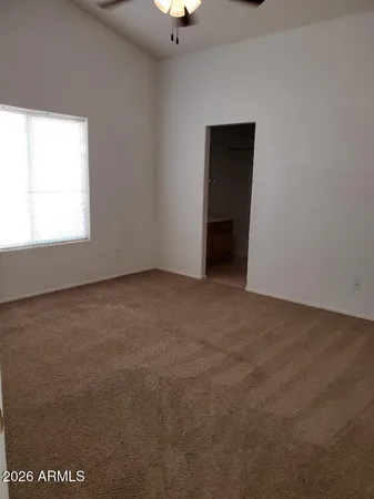 an empty room with a window