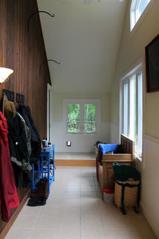 The mudroom addition provides...