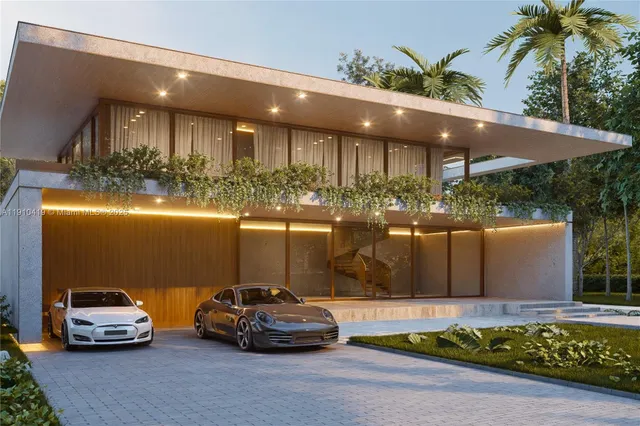 a car parked in front of house