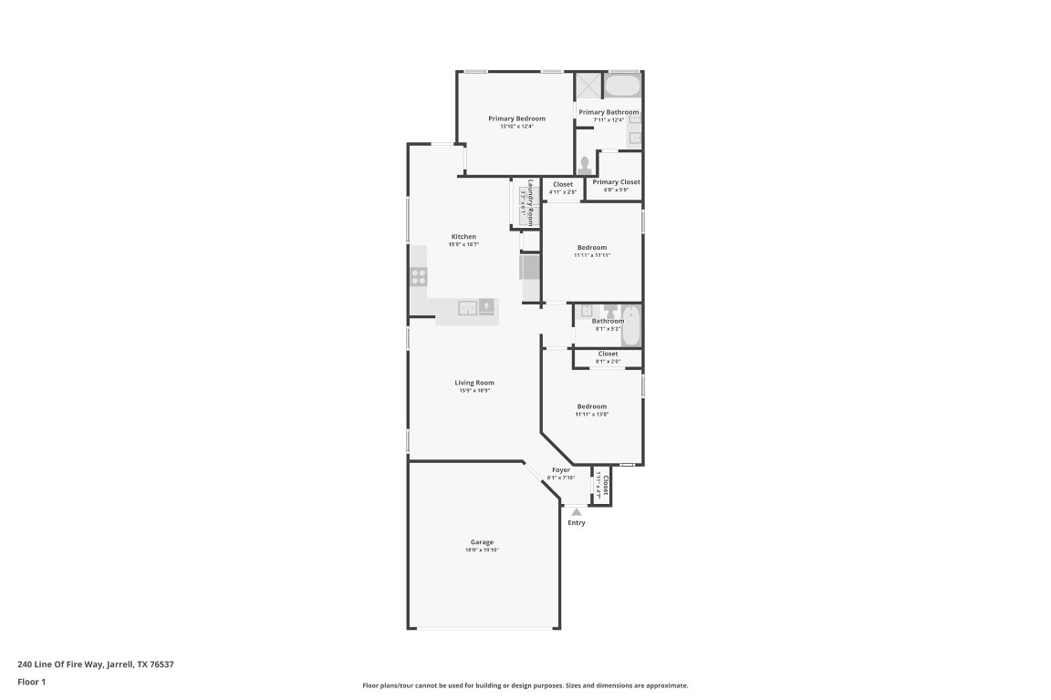 240 Line Of Fire Way Jarrell, TX 76537 - Photo 33 of 33 View of property floor plan