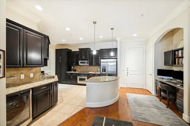 a view of a door and a wooden door
