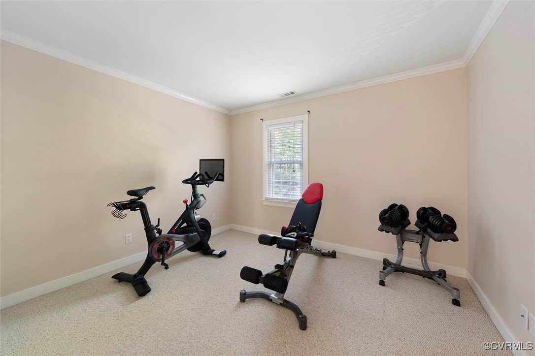 4107 Poplar Grove Road Midlothian, VA 23112 - Photo 12 of 38 a view of a workspace with gym equipment