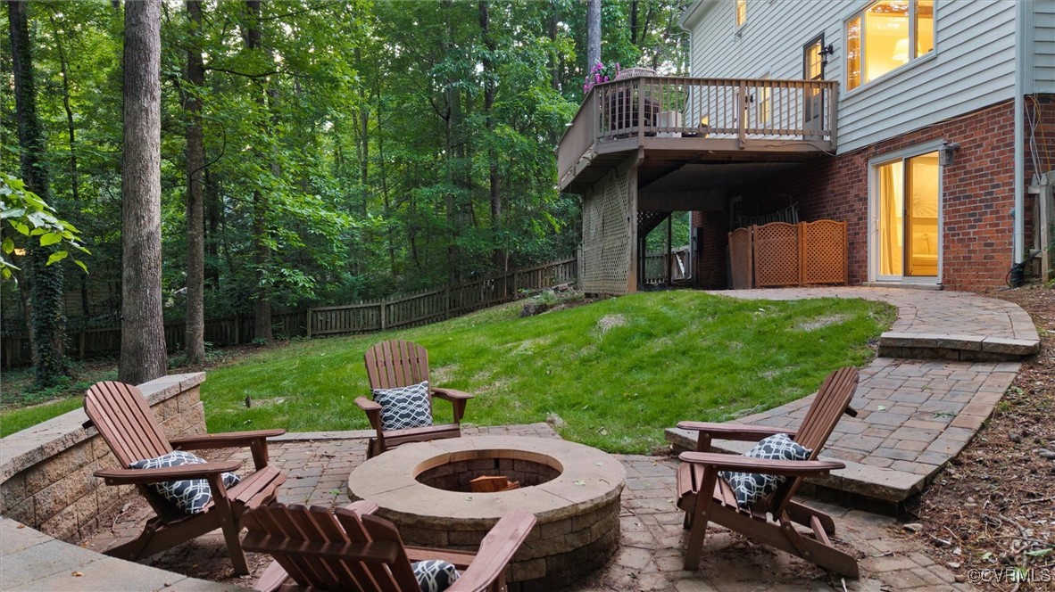 4107 Poplar Grove Road Midlothian, VA 23112 - Photo 14 of 38 a view of backyard with seating space and deck