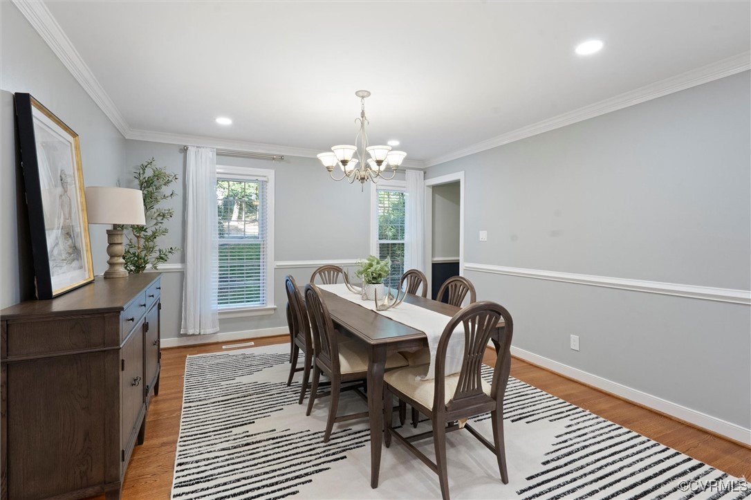 4107 Poplar Grove Road Midlothian, VA 23112 - Photo 29 of 38 a view of a dining room with furniture window and wooden floor