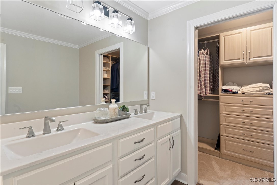 4107 Poplar Grove Road Midlothian, VA 23112 - Photo 10 of 38 a bathroom with a sink vanity and mirror