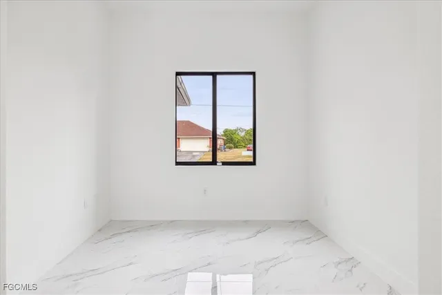 an empty room with a window