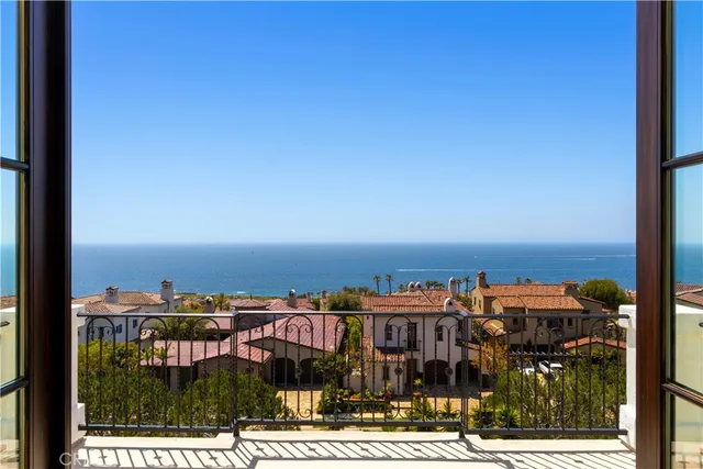 a view of a city from a balcony