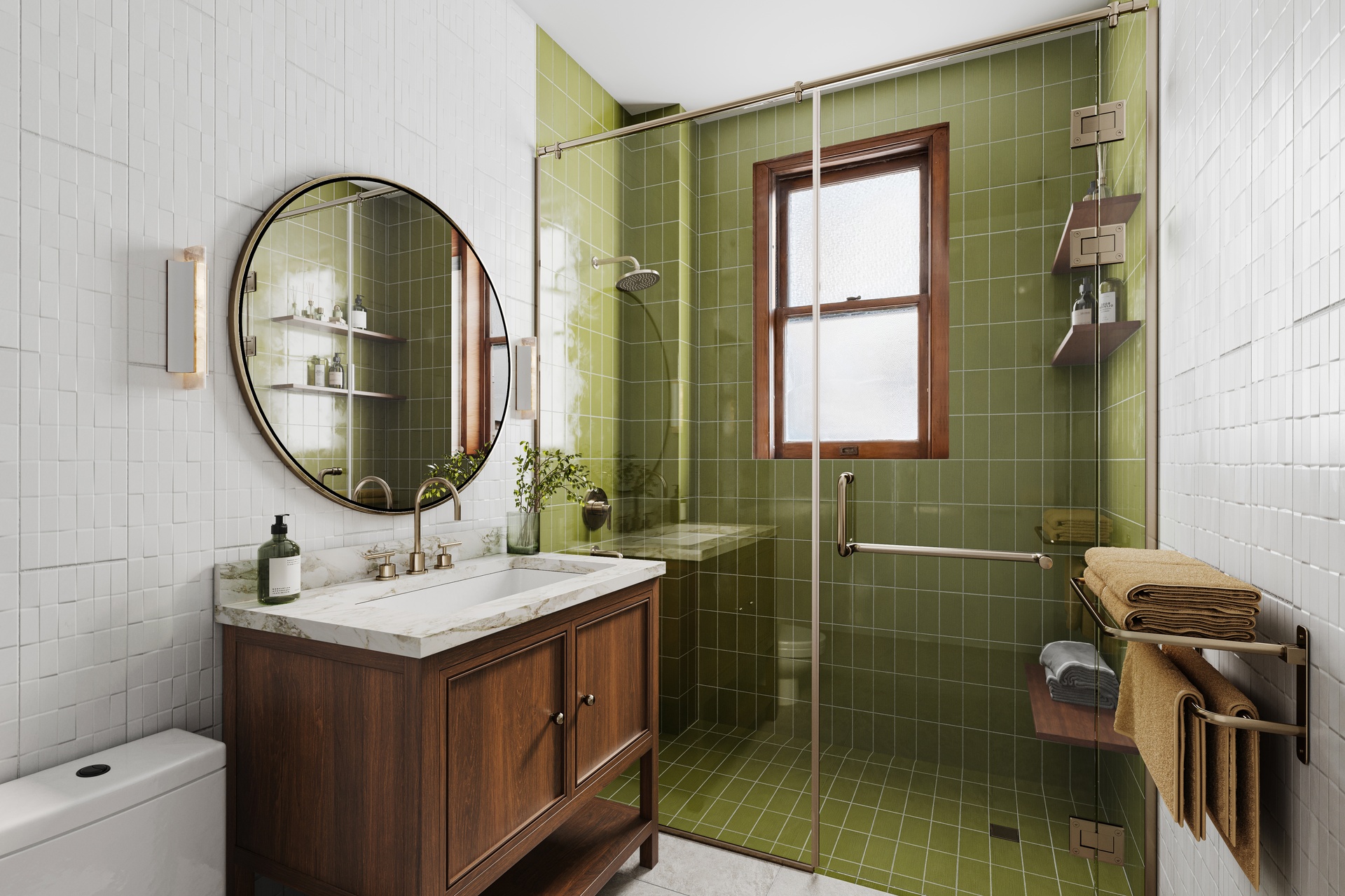 380 Riverside Drive, Unit 2CD Manhattan, NY 10025 - Photo 13 of 18 a bathroom with a sink a toilet and a mirror