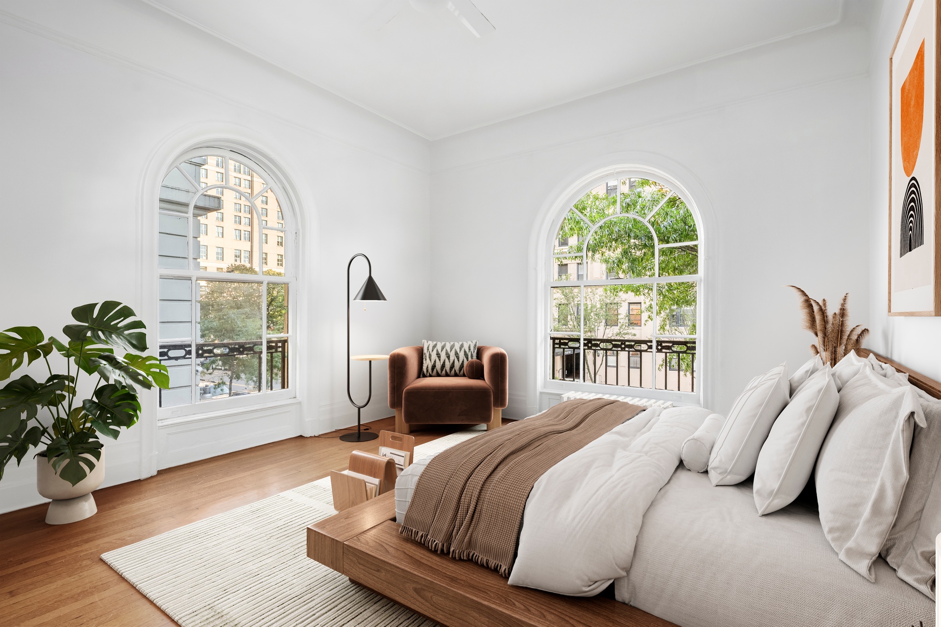 380 Riverside Drive, Unit 2CD Manhattan, NY 10025 - Photo 8 of 18 a bedroom with bed and wooden floor