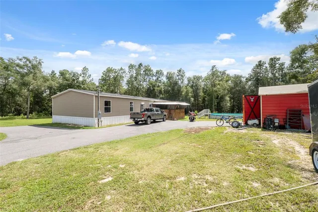 a view of an ocean and a building