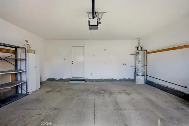 a view of a room with a large window