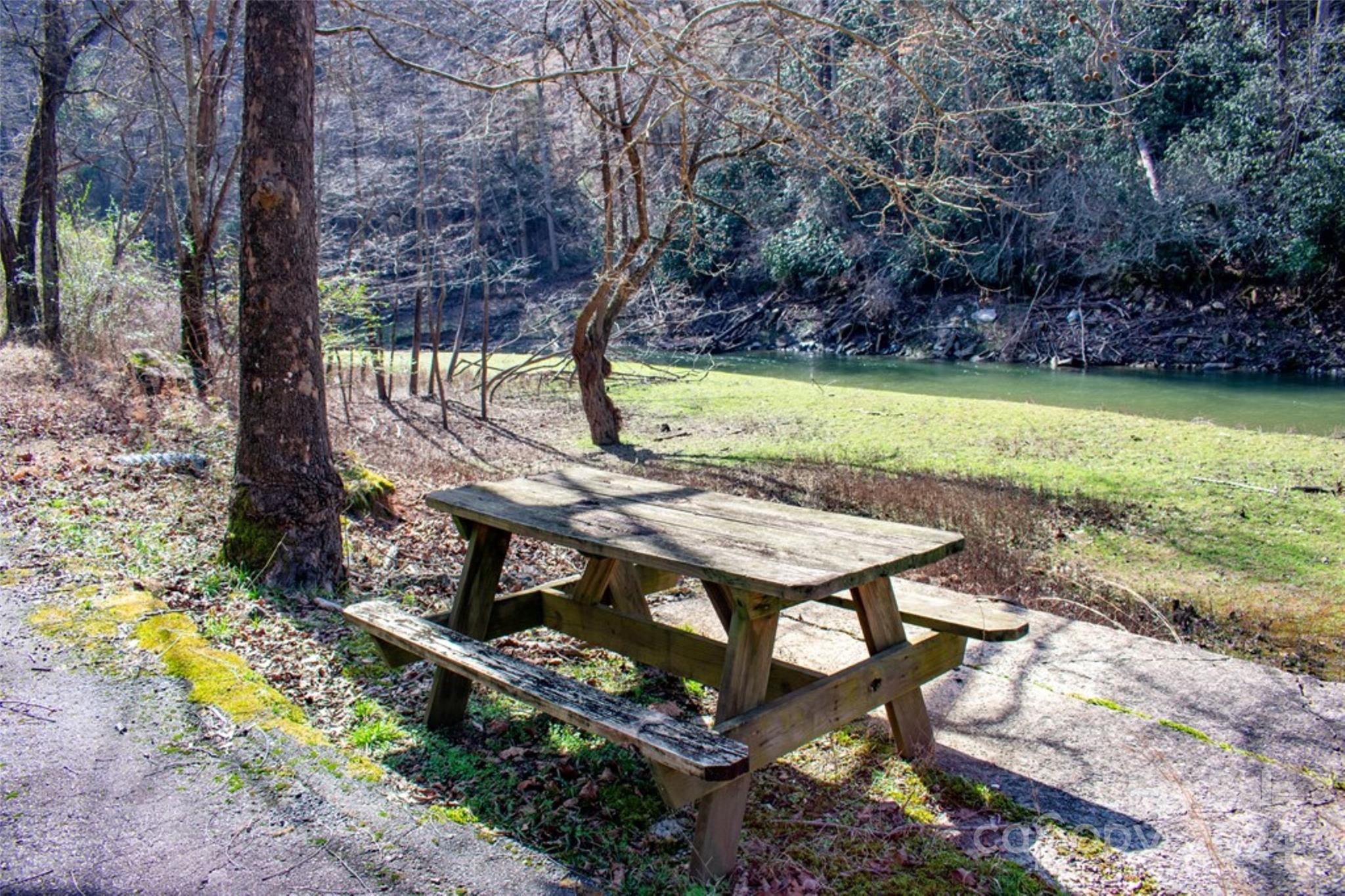 45 R Forest Hills Road, Unit 45R Bryson City, NC 28713 - Photo 12 of 14 a view of a backyard with table and chairs potted plants and large trees