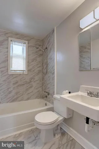 a bathroom with a sink a toilet and a bathtub