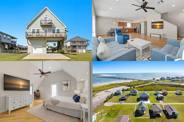 a view of living room kitchen and dining area with furniture