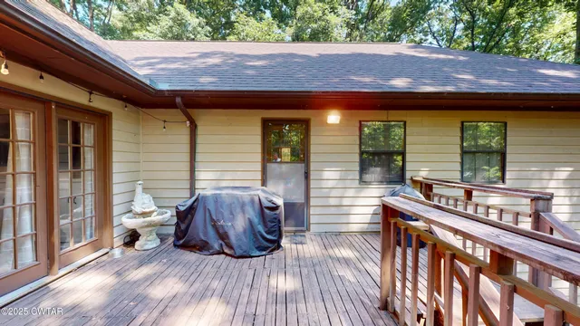 a backyard of a house with seating space