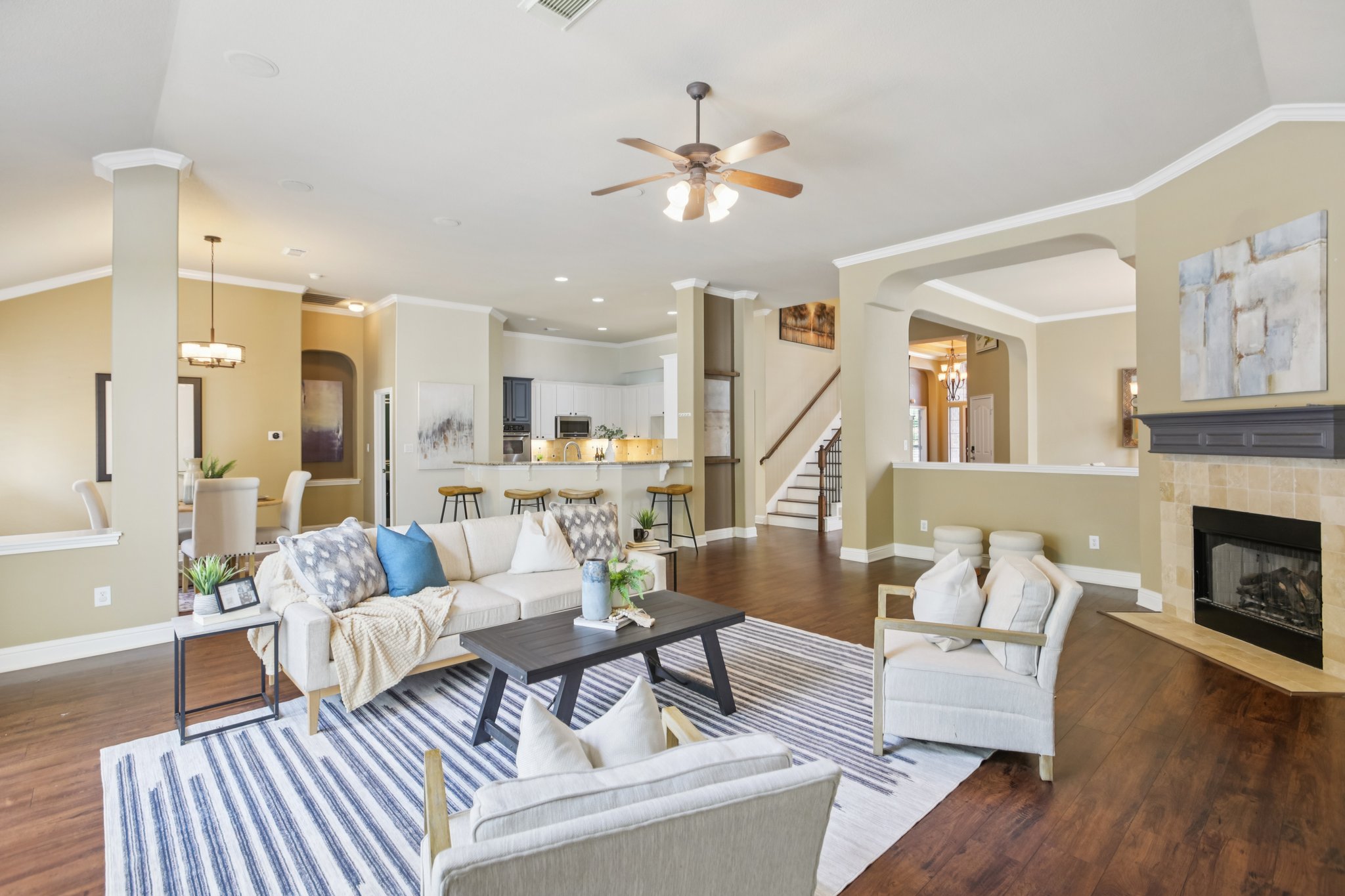 10525 Roy Butler Drive Austin, TX 78717 - Photo 7 of 40 High ceilings and gas fireplace