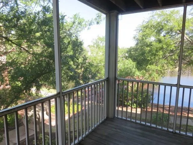 a view of a wooden deck