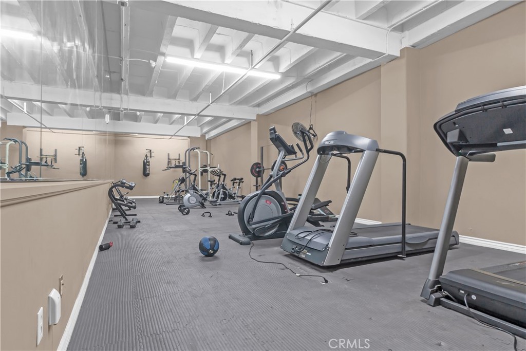 312 West 5th Street, Unit 1109 Los Angeles, CA 90013 - Photo 46 of 47 a view of a room with gym equipment