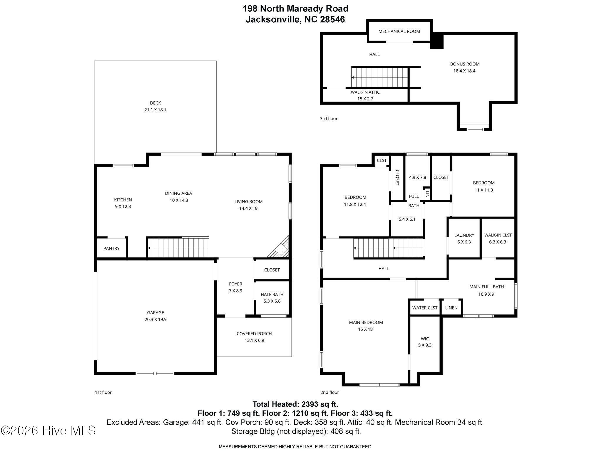 198 Maready Road Jacksonville, NC 28546 - Photo 49 of 49 Floorplan-198 North Maready Road