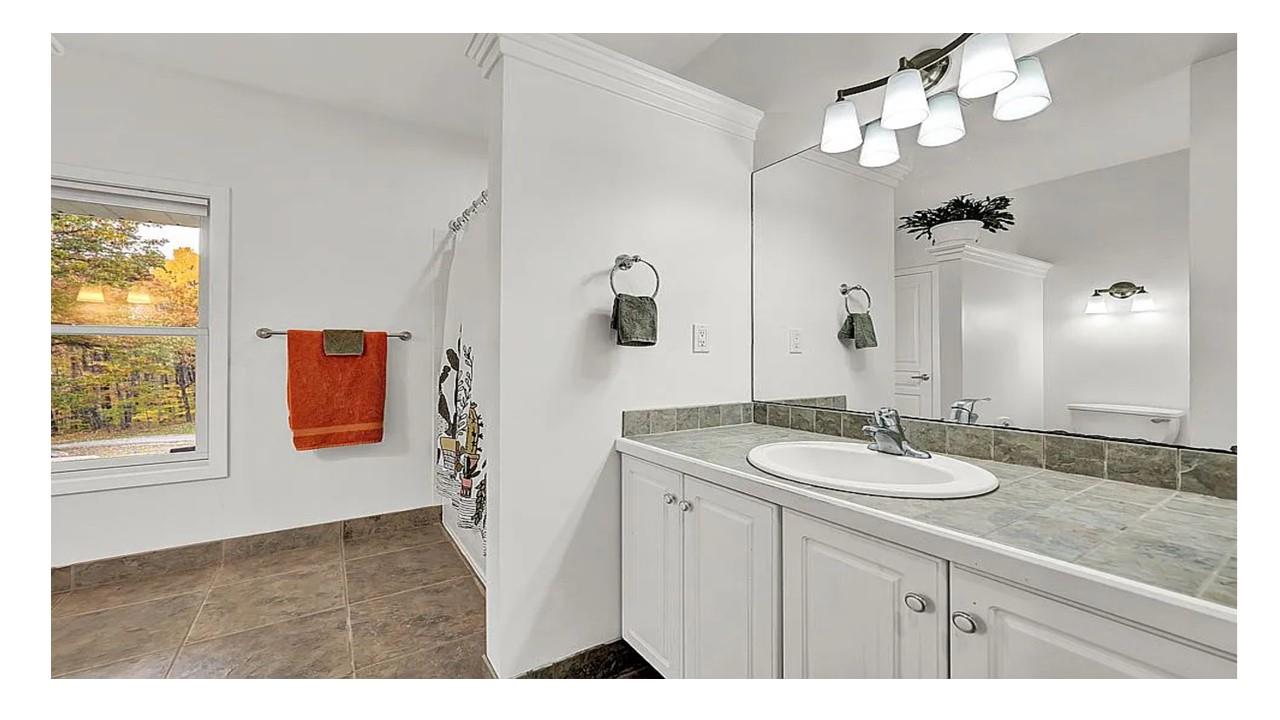 190 Penaluna Road Monroe, NY 10950 - Photo 26 of 36 a bathroom with a granite countertop sink a mirror and a shower