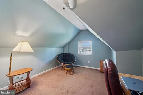 a chair and table in a room