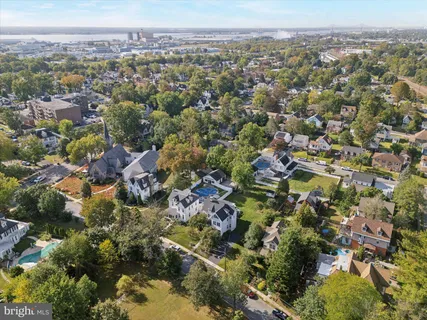 an aerial view of multiple house