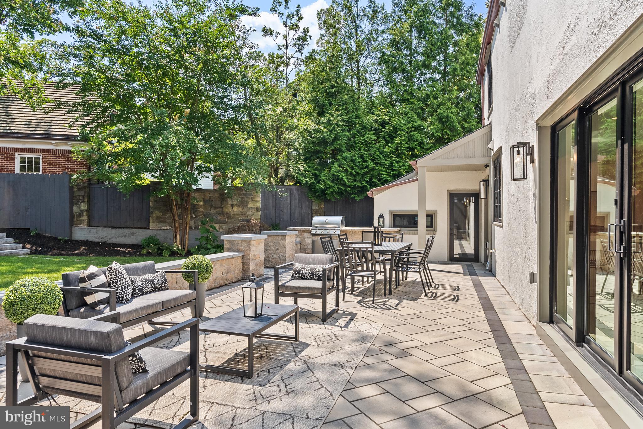 3126 Woodley Road Northwest Washington, DC 20008 - Photo 11 of 32 Rear Patio w/ Outdoor Kitchen