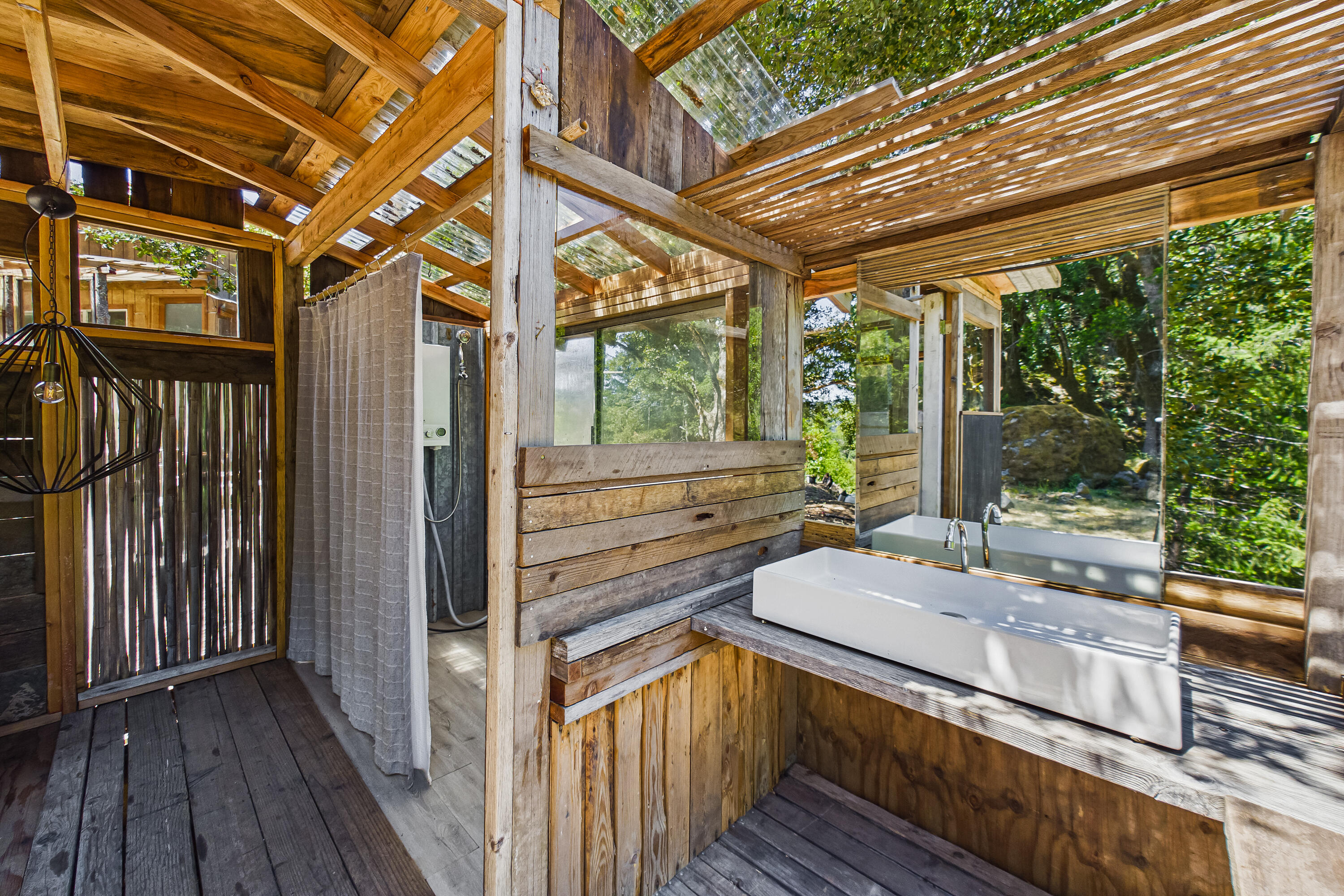 60890 Bell Springs Road Laytonville, CA 95454 - Photo 29 of 77 a view of a wooden deck