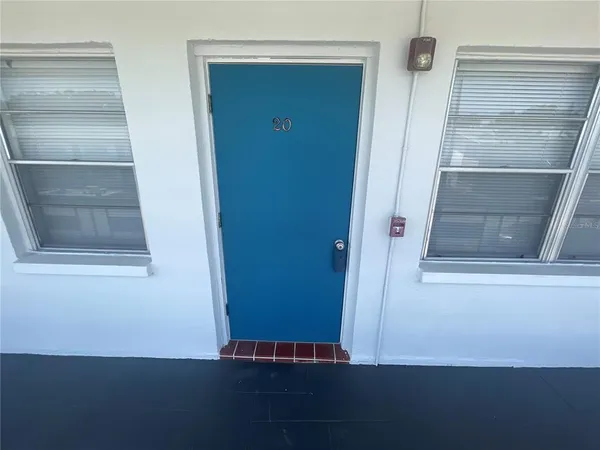 a view of front door