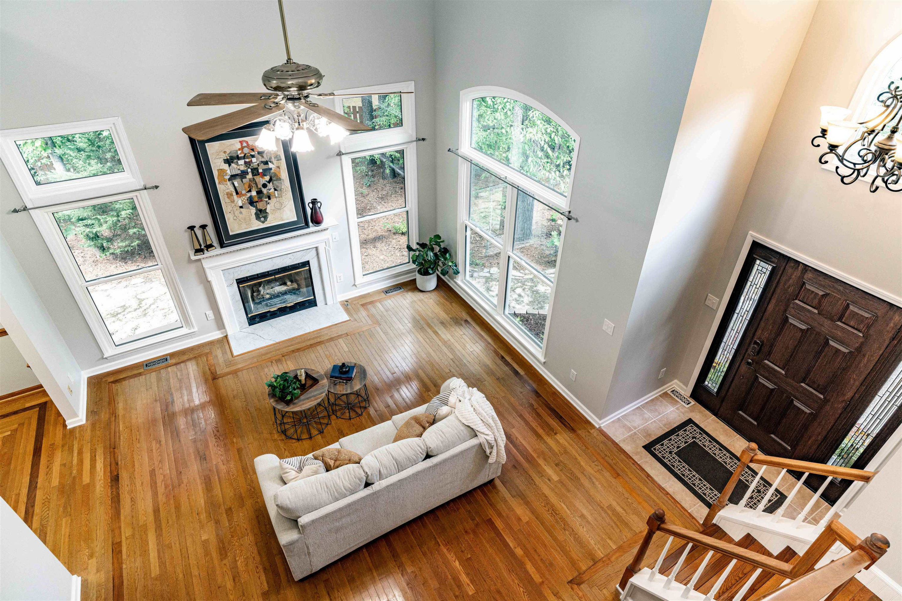 407 Catlin Road Cary, NC 27519 - Photo 29 of 42 a living room with furniture and a fireplace