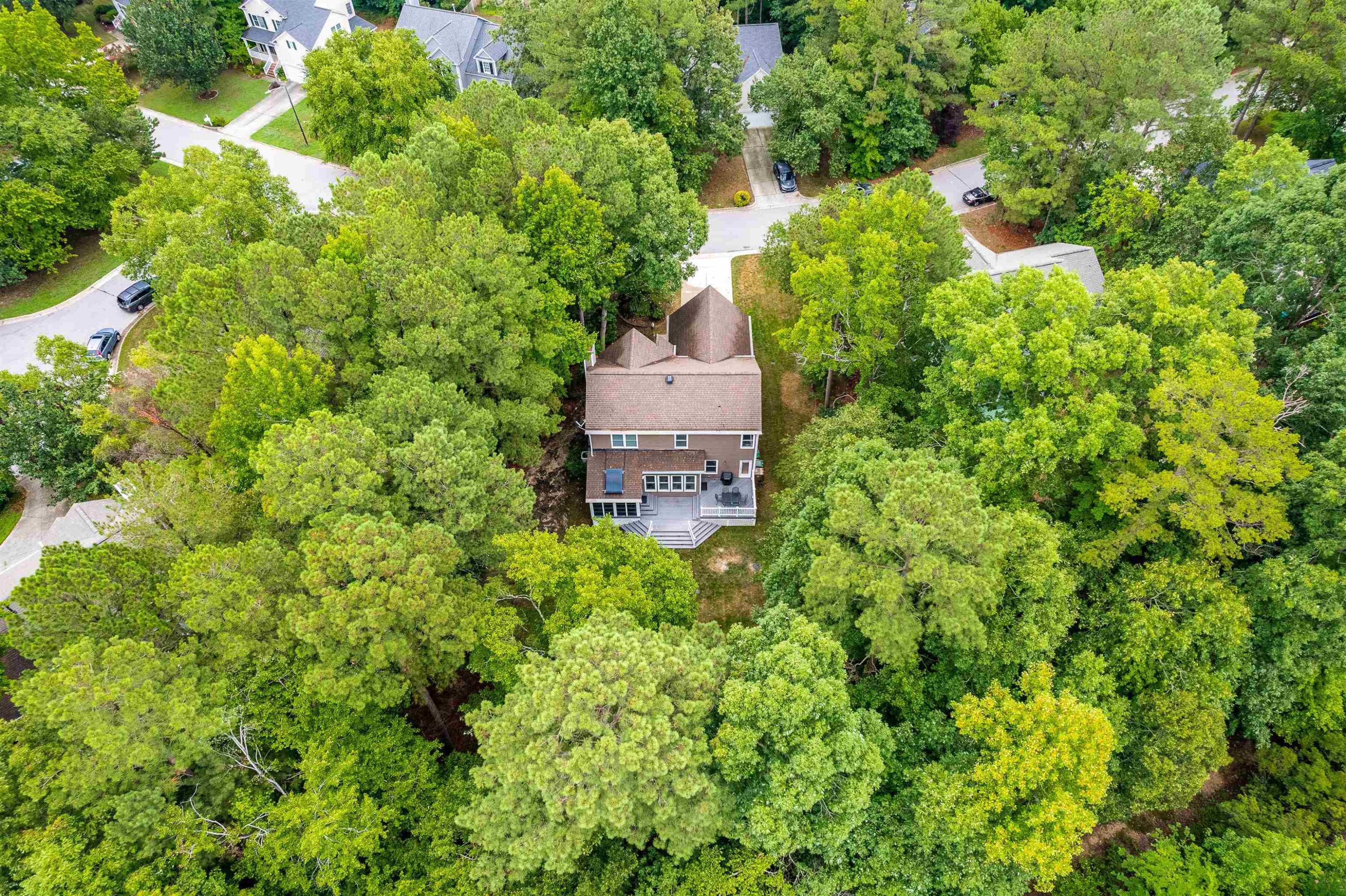 407 Catlin Road Cary, NC 27519 - Photo 40 of 42 an aerial view of a house with a yard