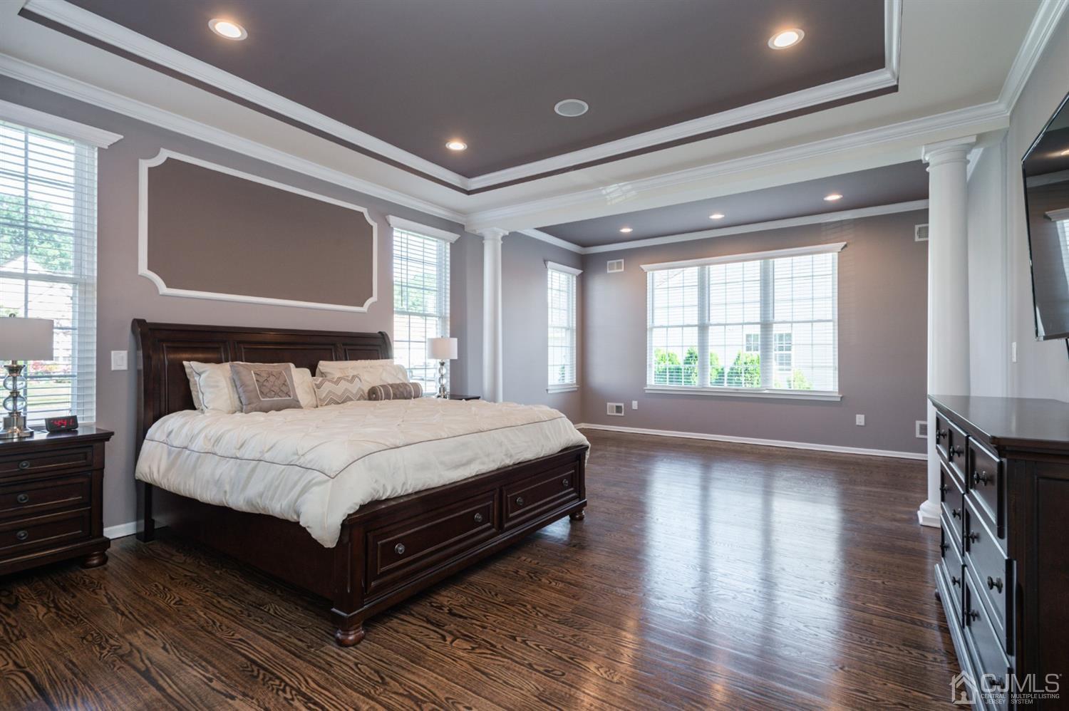 57 Kings Mill Road Monroe Township, NJ 08831 - Photo 15 of 44 Fantastic Expanded Master Bedroom with Sitting Area, Recessed Lights, Hardwood Floors, Molding and Whole House Freshly Painted