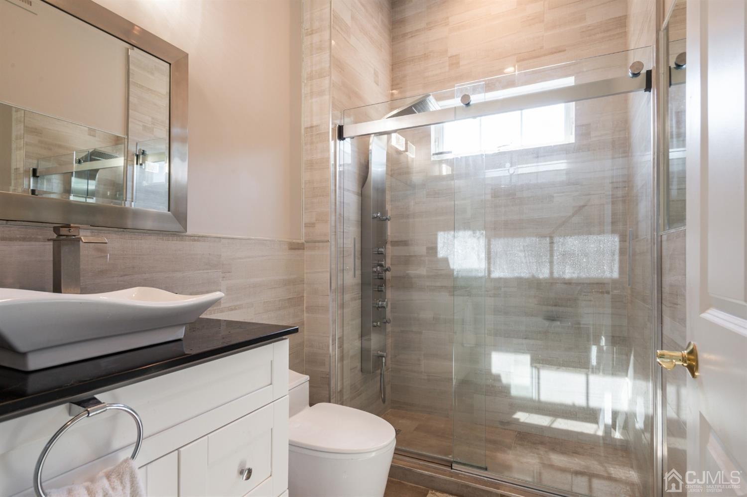 57 Kings Mill Road Monroe Township, NJ 08831 - Photo 21 of 44 Brand NEW Custom Main Bath - Upgraded Everything - Tile, Vanity, Countertop, Shower Door & Commode! Window in Shower