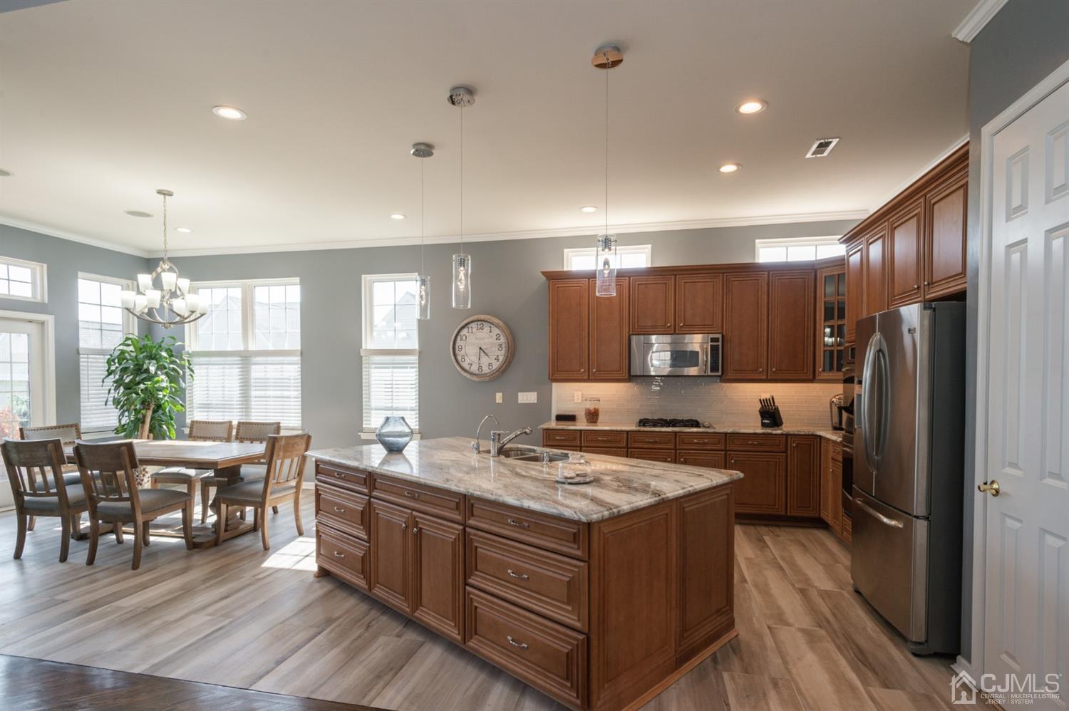 57 Kings Mill Road Monroe Township, NJ 08831 - Photo 8 of 44 View of Kitchen and Expanded Eating Area - Lots of Windows and Natural Sunlight