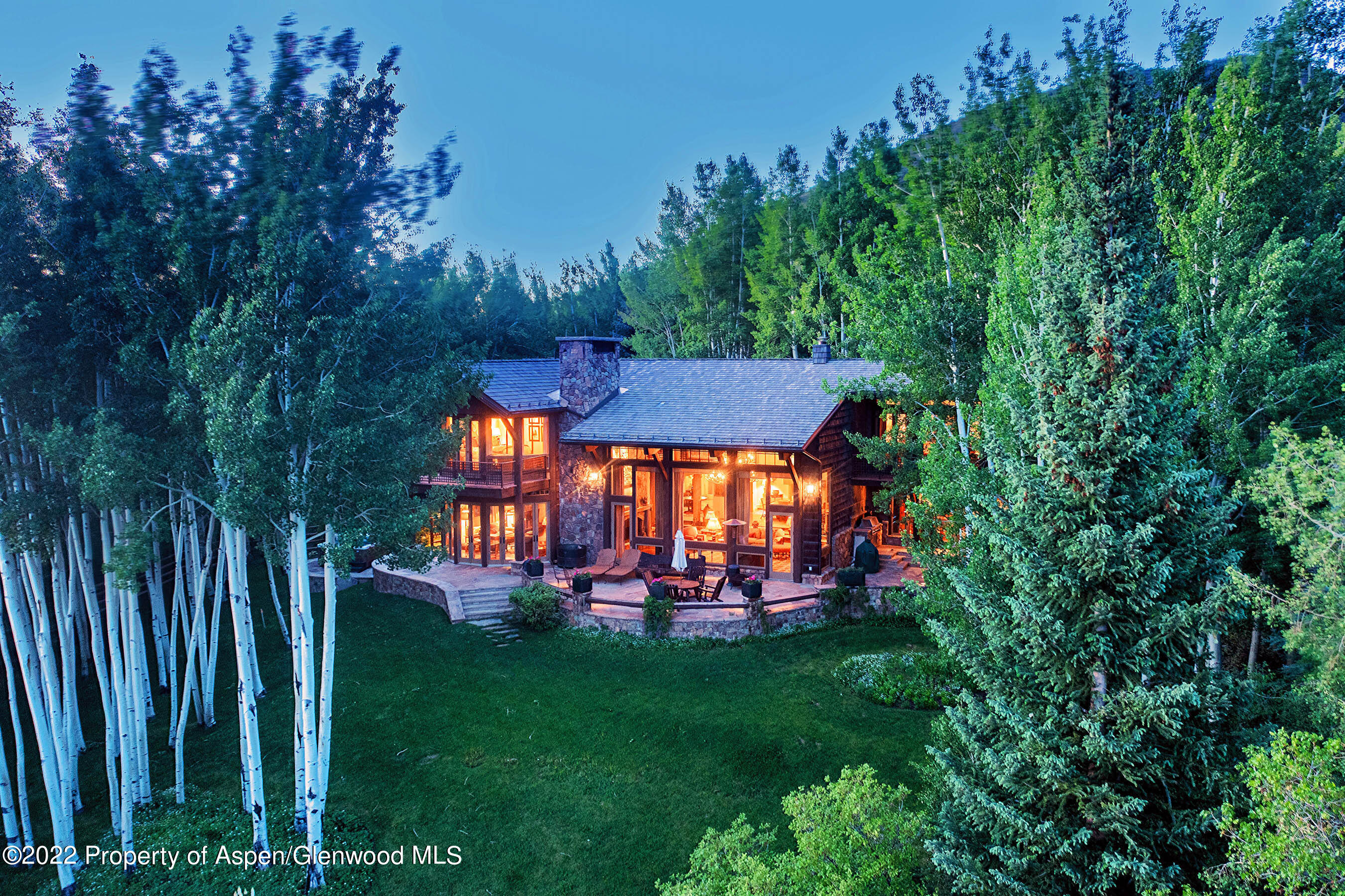 156 Eppley Drive Aspen, CO 81612 - Photo 38 of 44 Lush Landscaping at Dusk