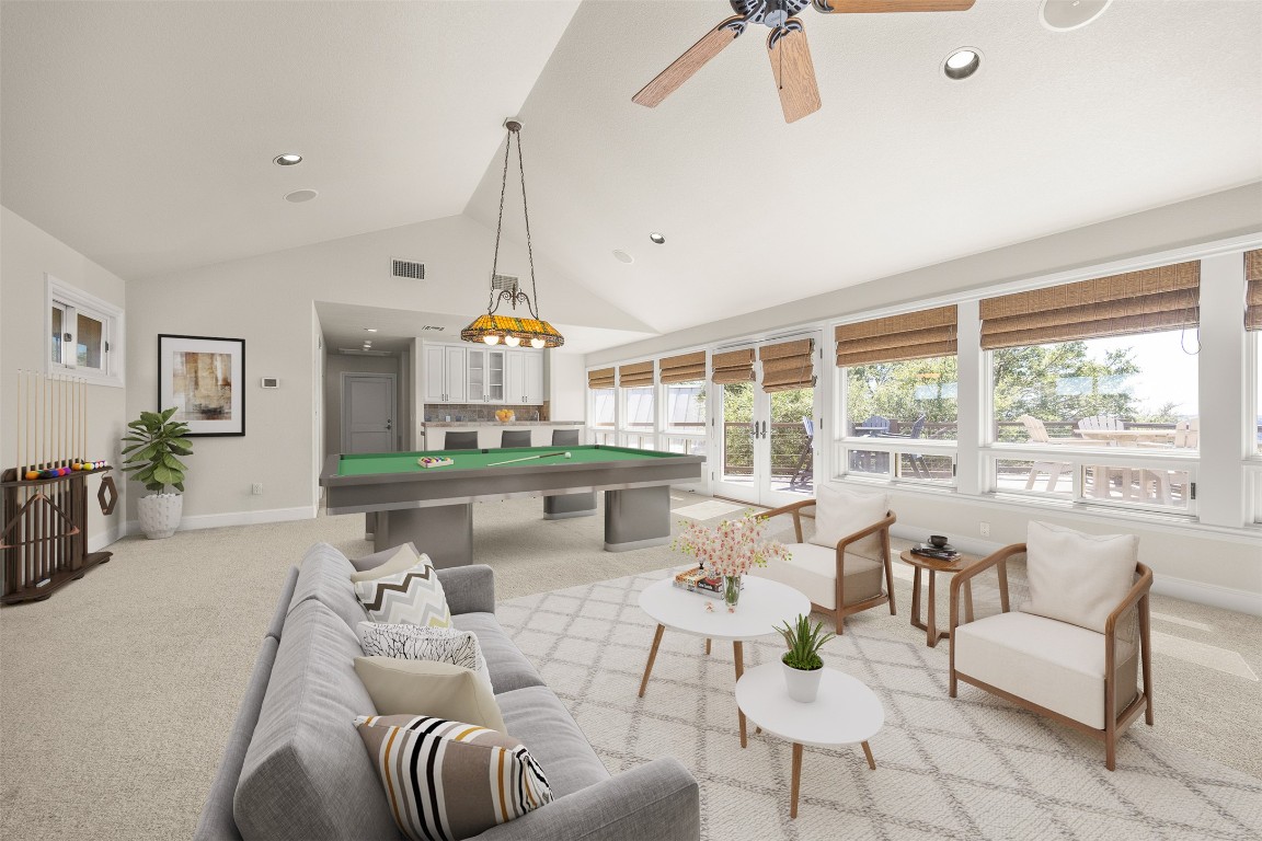 470 Inspiration Trail Wimberley, TX 78676 - Photo 25 of 30 a living room with furniture and a large window