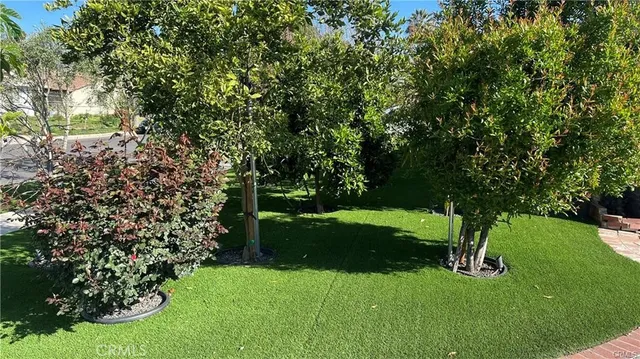 a view of yard with green space