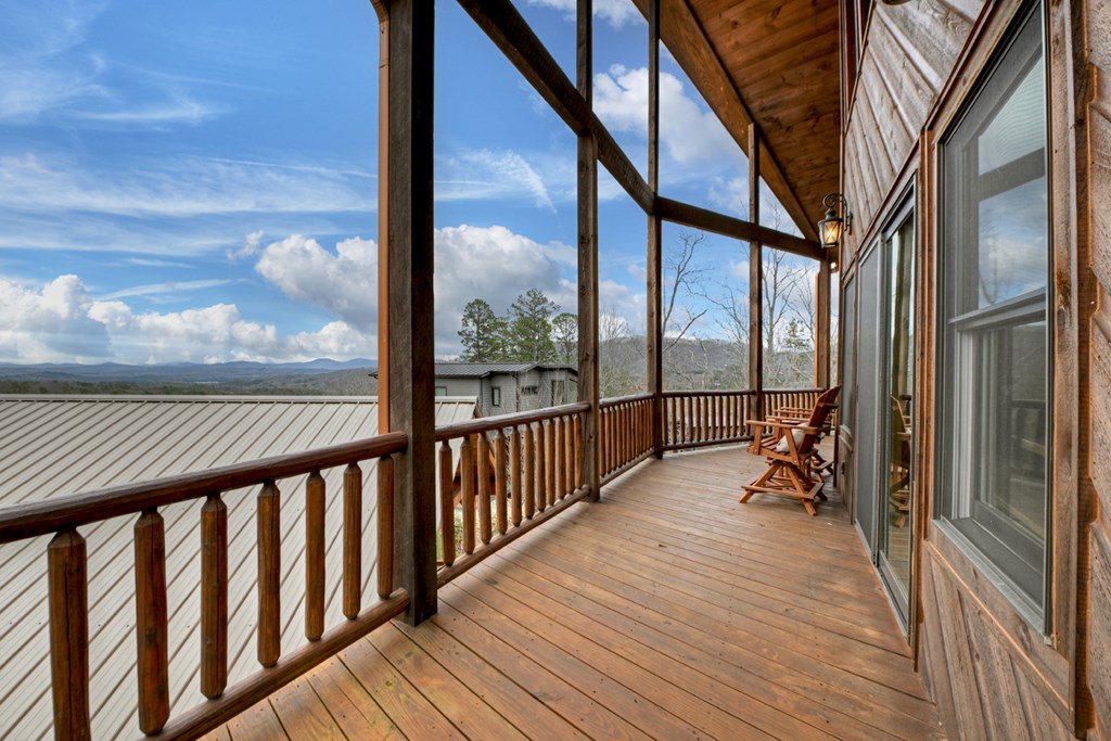 467 Deer Crest Road Blue Ridge, GA 30513 - Photo 50 of 79 a view of balcony with wooden floor