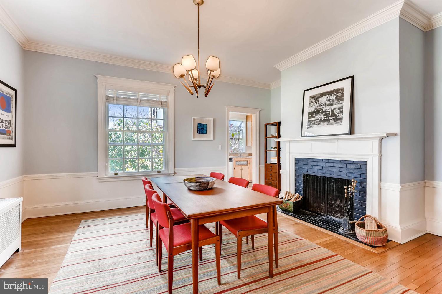 203 Longwood Road Baltimore, MD 21210 - Photo 8 of 30 Dining Room offers wood-burning fireplace