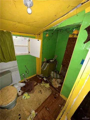 a view of a wooden door