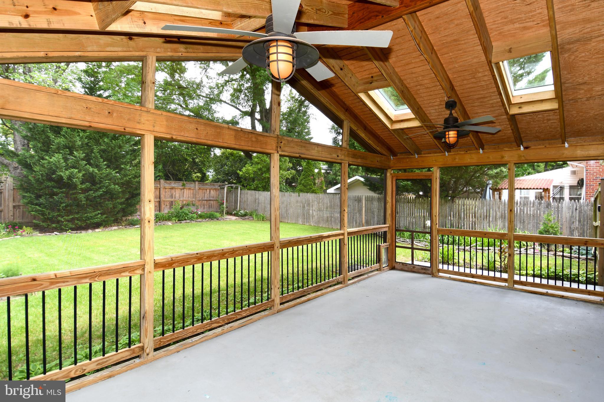 8916 Battery Road Alexandria, VA 22308 - Photo 44 of 53 Large screened-in-porch with 4 skylights.