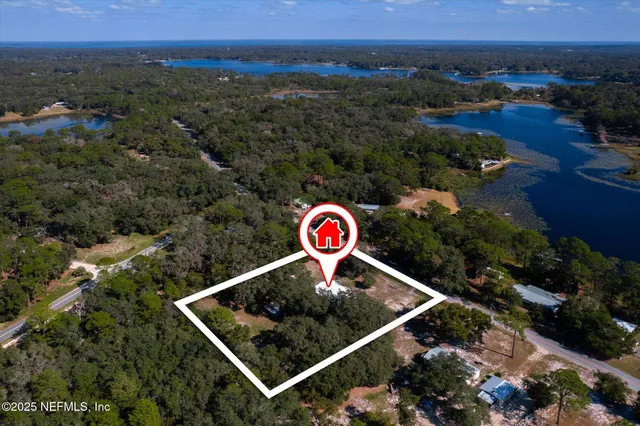 an aerial view of multiple house