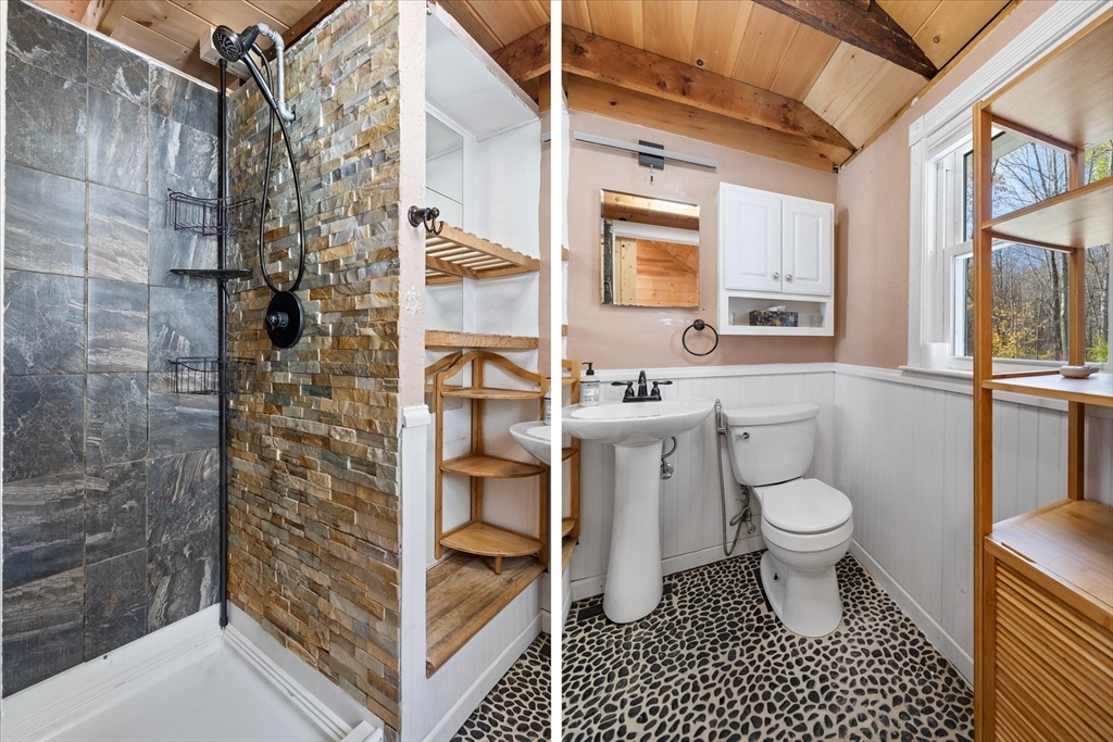 1350 Thresher Road Hardwick, MA 01037 - Photo 7 of 37 a bathroom with a toilet and a shower