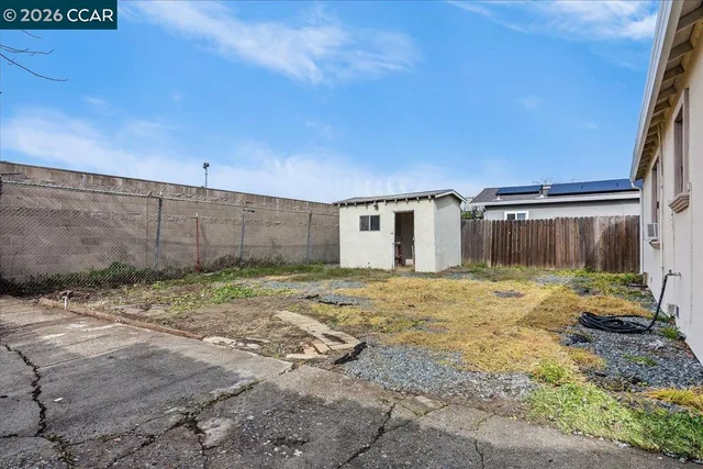 a backyard of a house