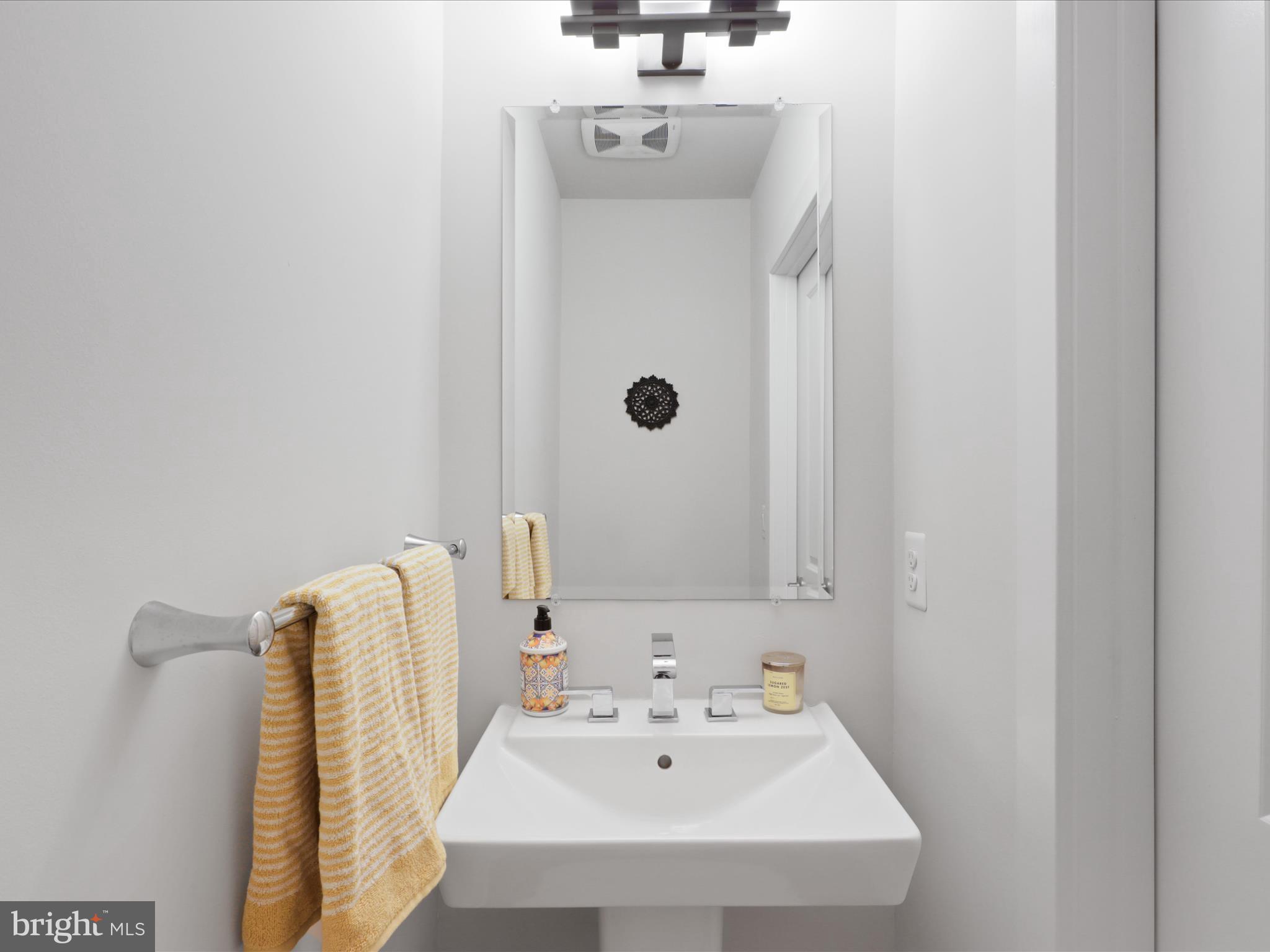 5742 10th Road North Arlington, VA 22205 - Photo 20 of 44 a bathroom with a sink a mirror and shower