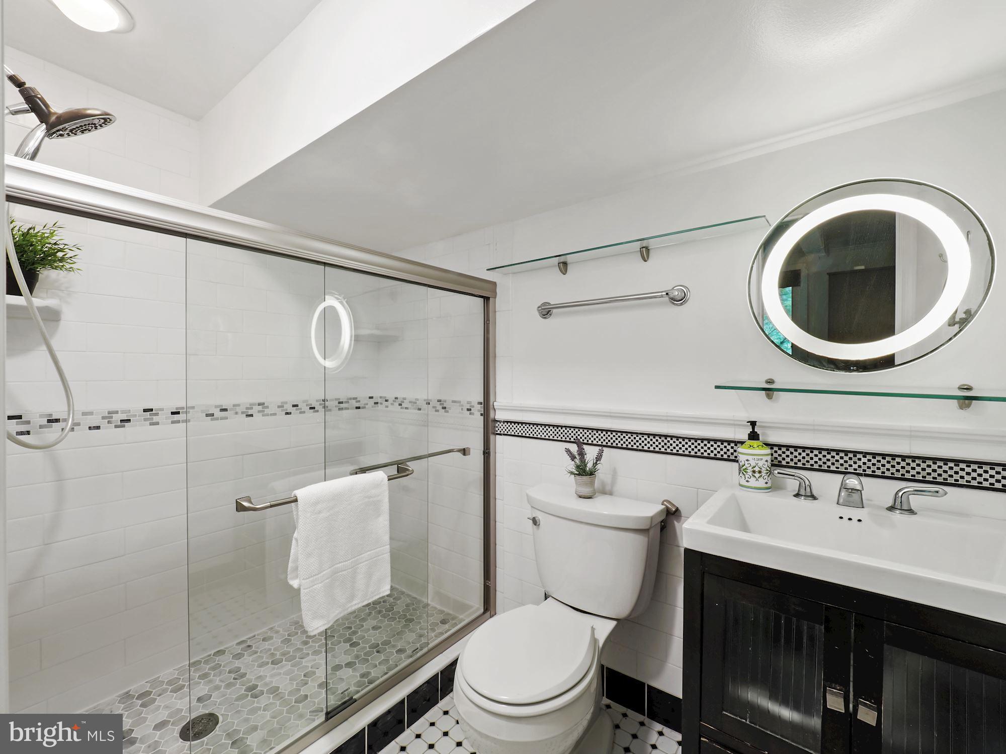 5343 Pooks Hill Road, Unit 40353 Bethesda, MD 20814 - Photo 22 of 57 a bathroom with a sink a toilet and shower