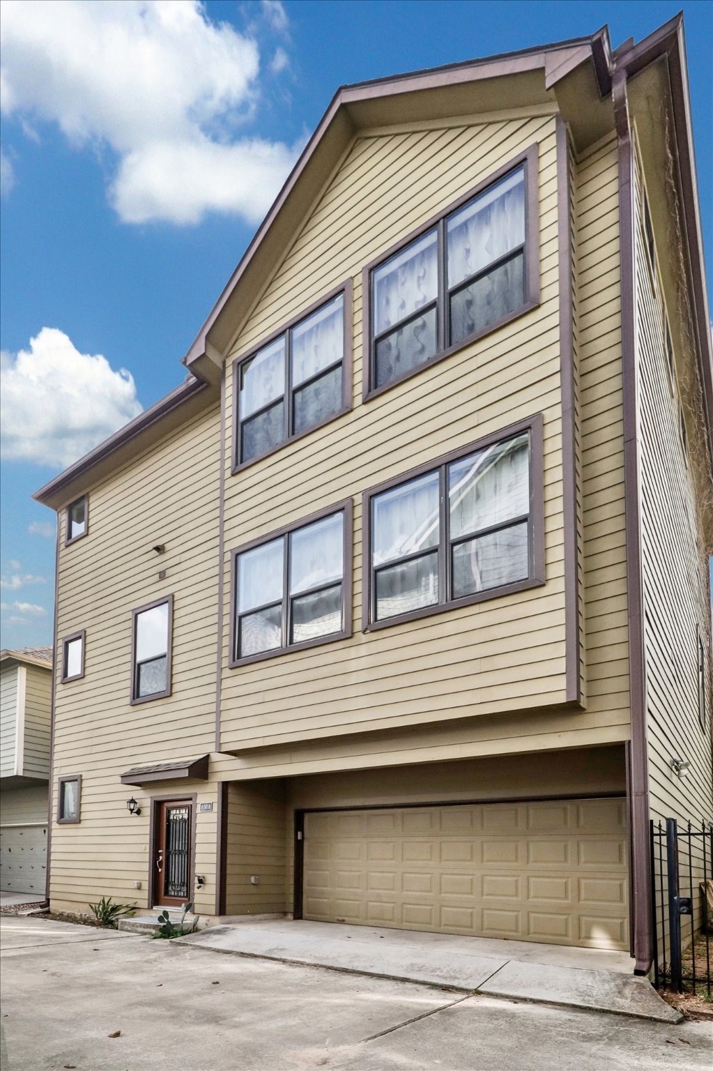 a front view of a house