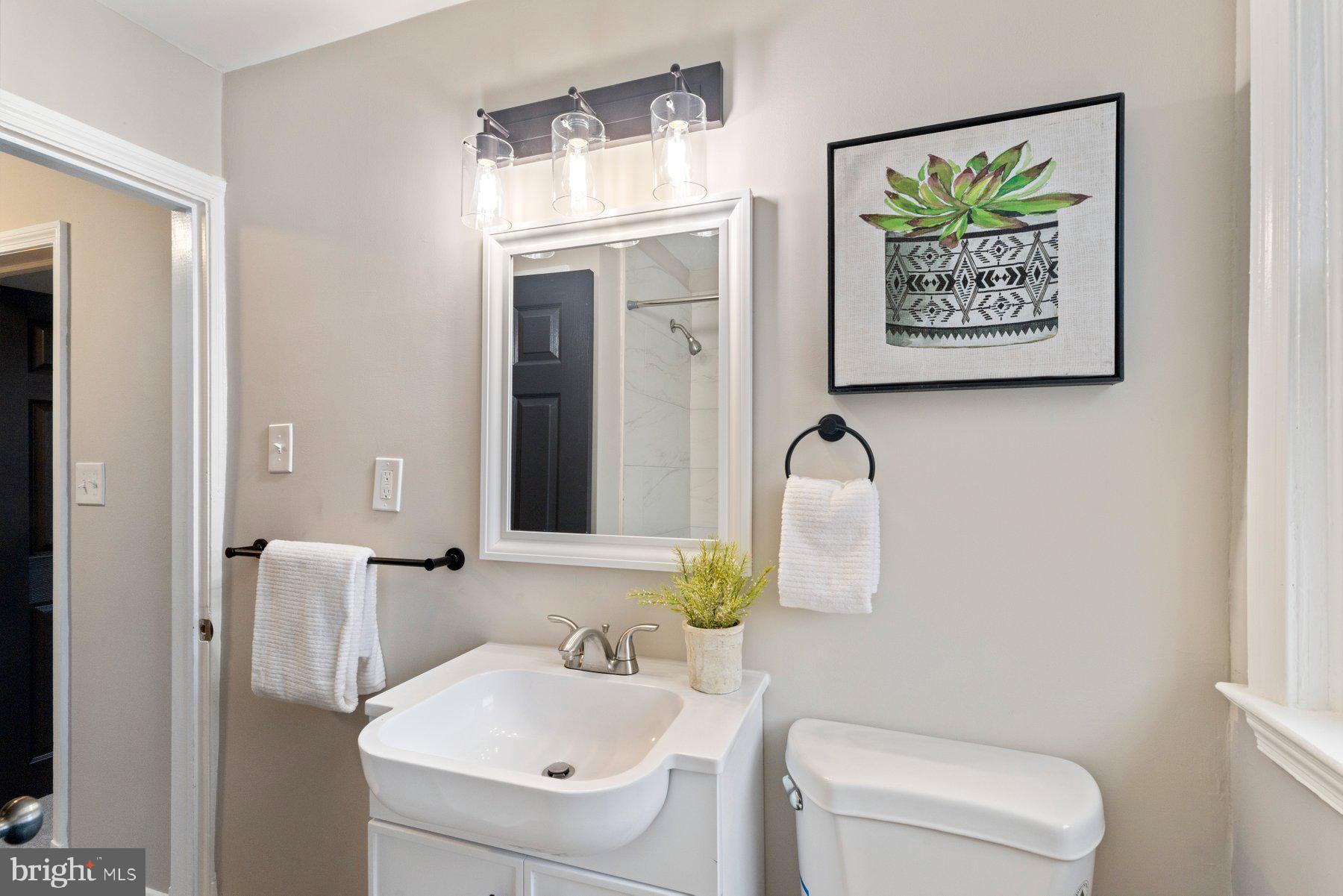 1659 Thetford Road Towson, MD 21286 - Photo 18 of 25 a bathroom with a toilet sink and mirror