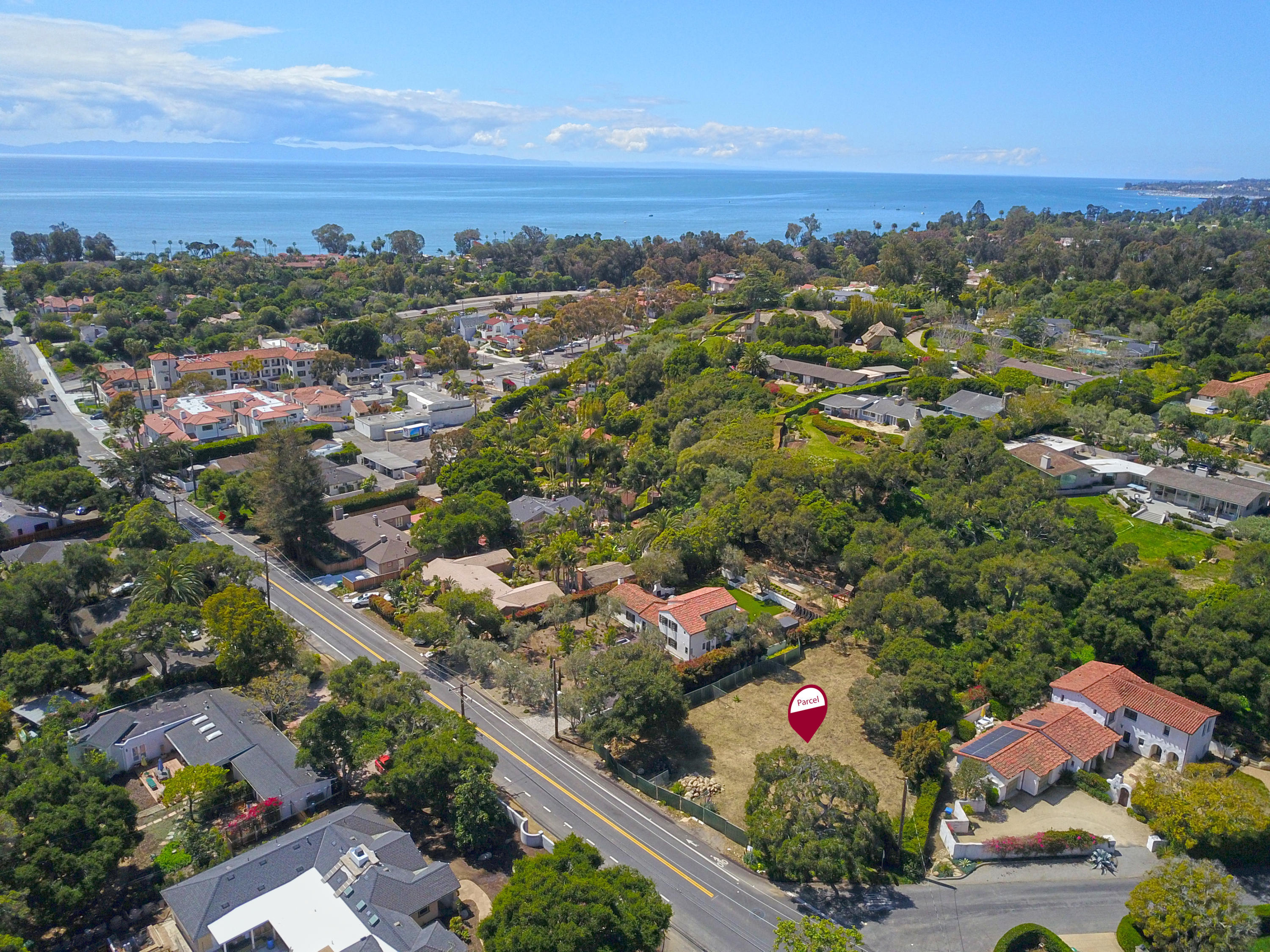 137 Olive Mill Road Montecito, CA 93108 - Photo 8 of 28 an aerial view of residential houses with outdoor space and trees